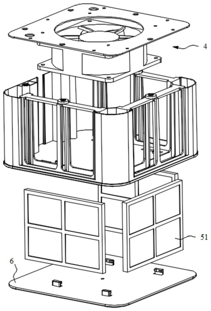 Ozone air disinfection structure and disinfection machine