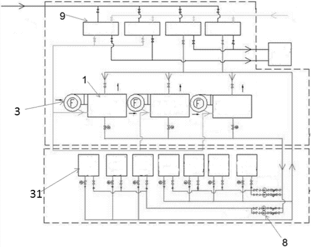 Transformer forced water circulation cooling system and control method therefor