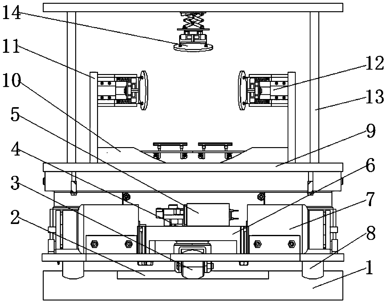 Rotary film packaging platform for thin film packaging machine