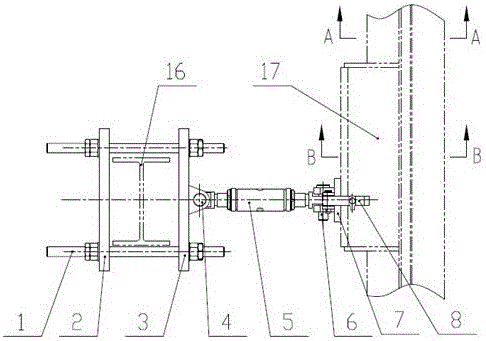 Centering adjusting device for top-drive guide rail