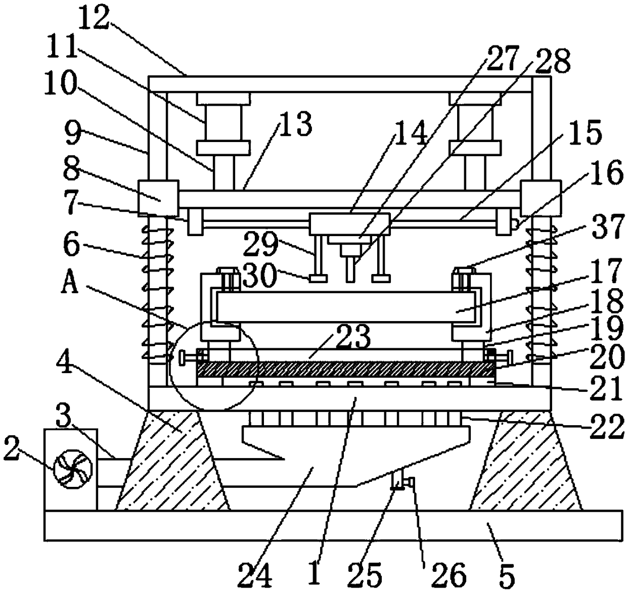 Building panel drilling device with waste recycling function