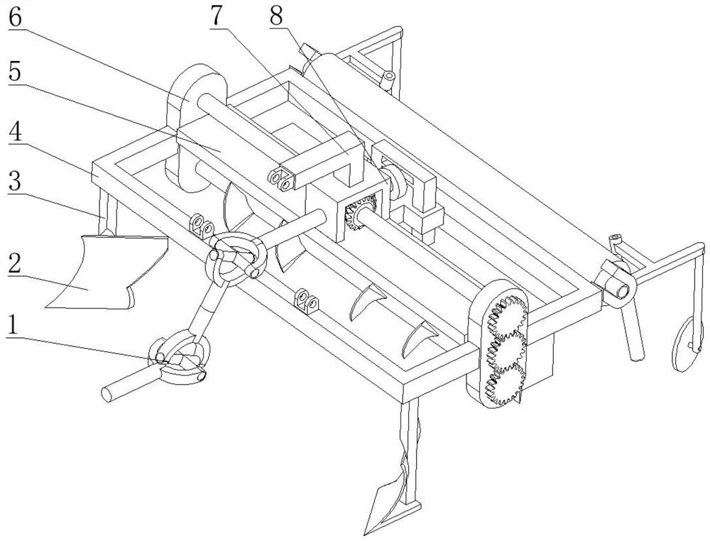 Agricultural ridging and film mulching device