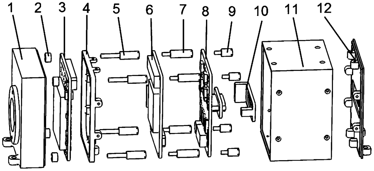 A closed focal plane box for a space camera