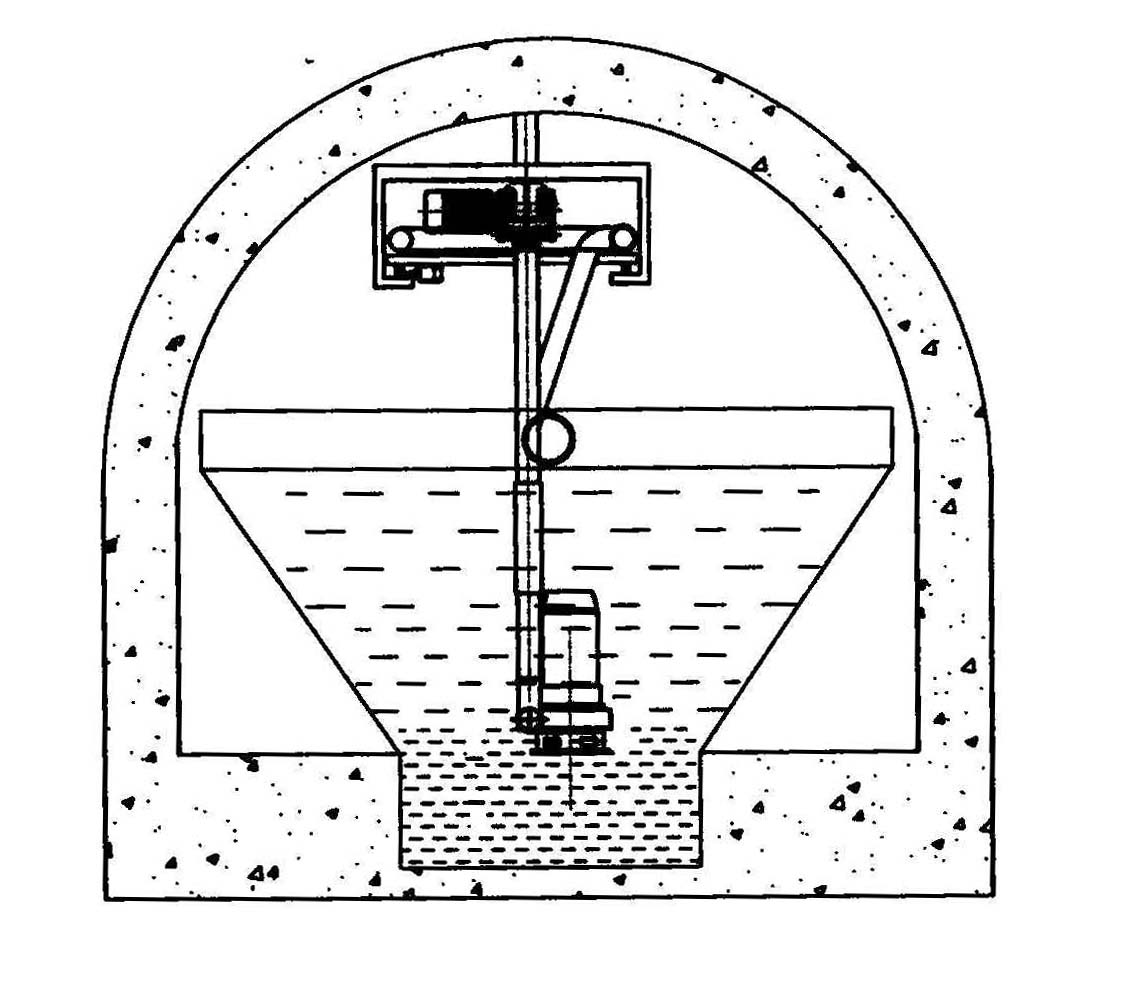 Automatic sludge discharging system for mine sump