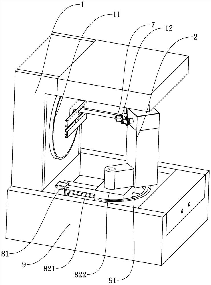 Airplane transmission gear grinding device