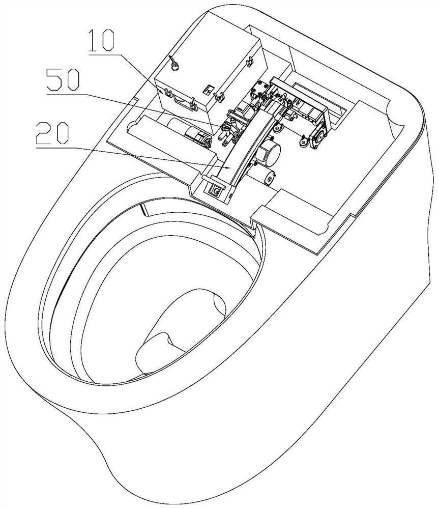 Human body cleaning device capable of discharging water stably and intelligent closestool