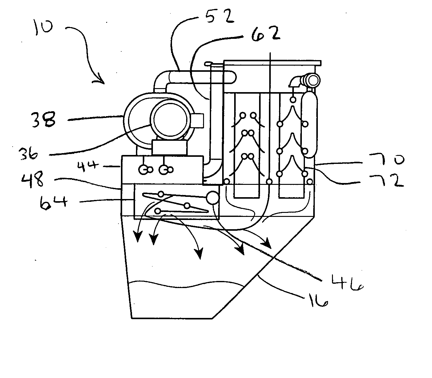 Vacuum loader with louvered tangential cyclone separator