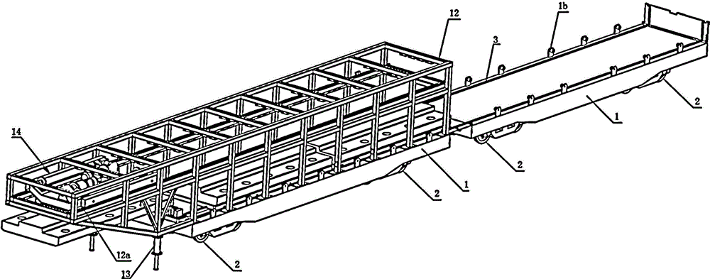 Track laying and transporting engineering truck