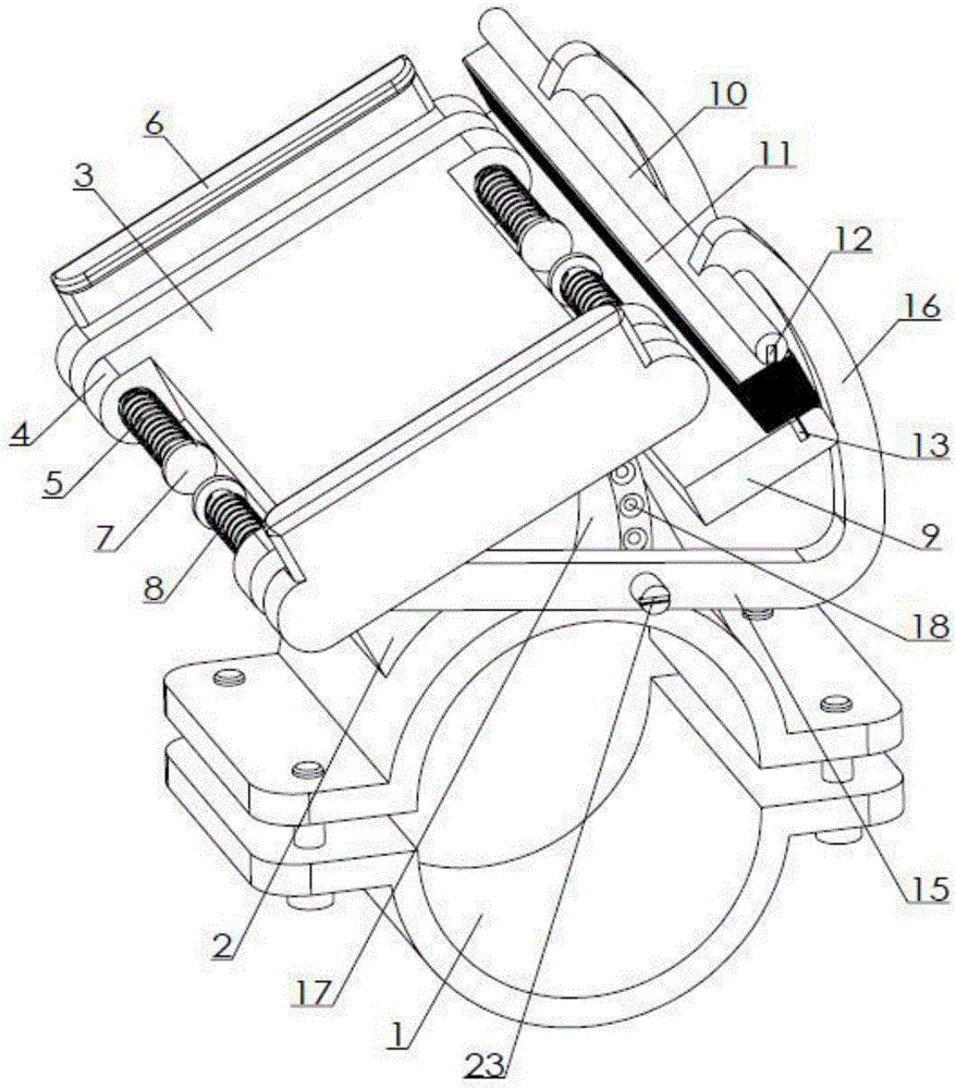 Motorcycle crank arm sun-shielding mobile phone carriage