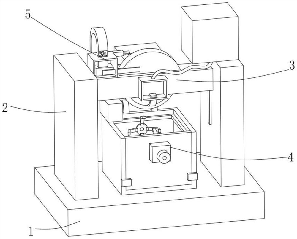 Building stone machining device through saw cutting