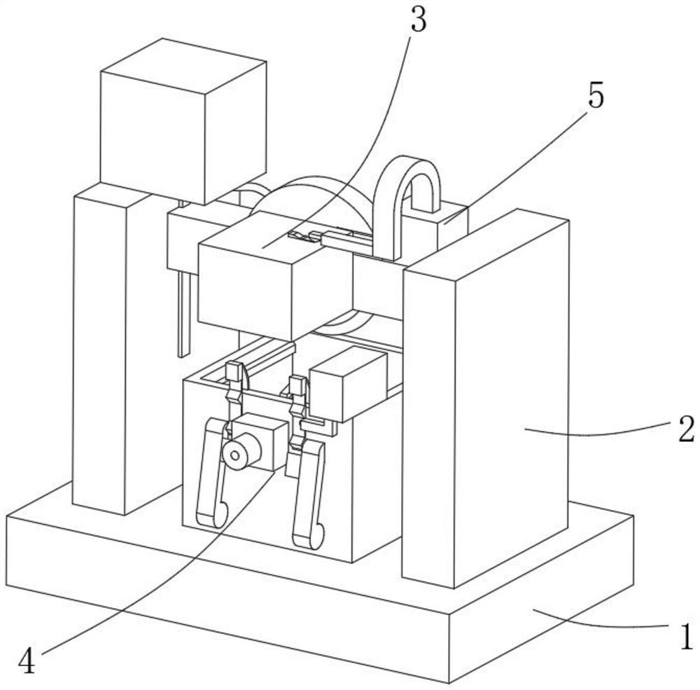 Building stone machining device through saw cutting