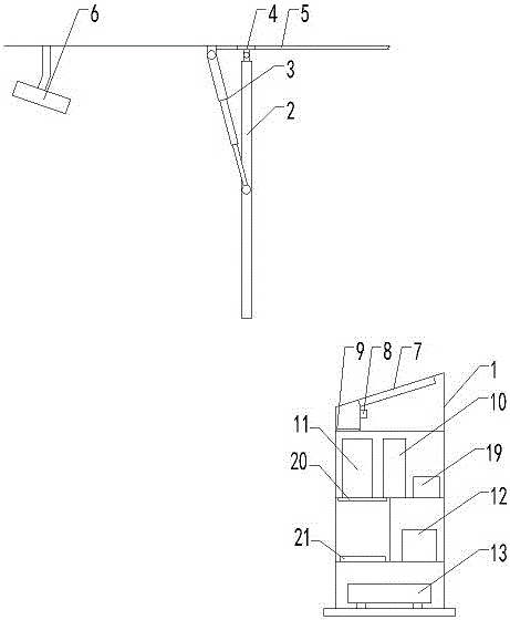 Projection teaching device for high school student' learning