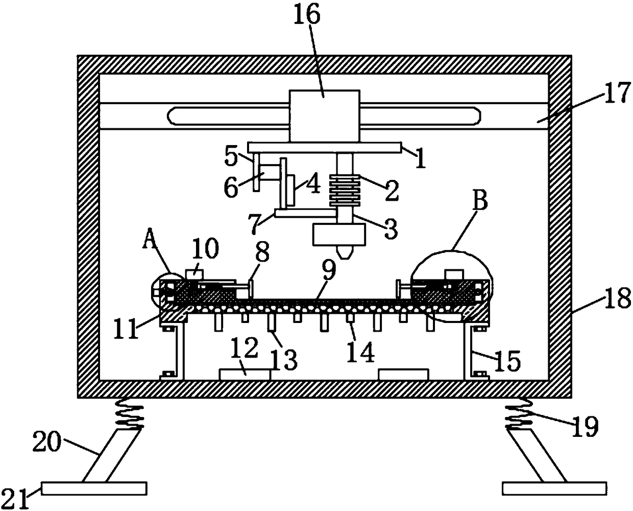 Heat dissipating device for 3D printing nozzle and printing plate