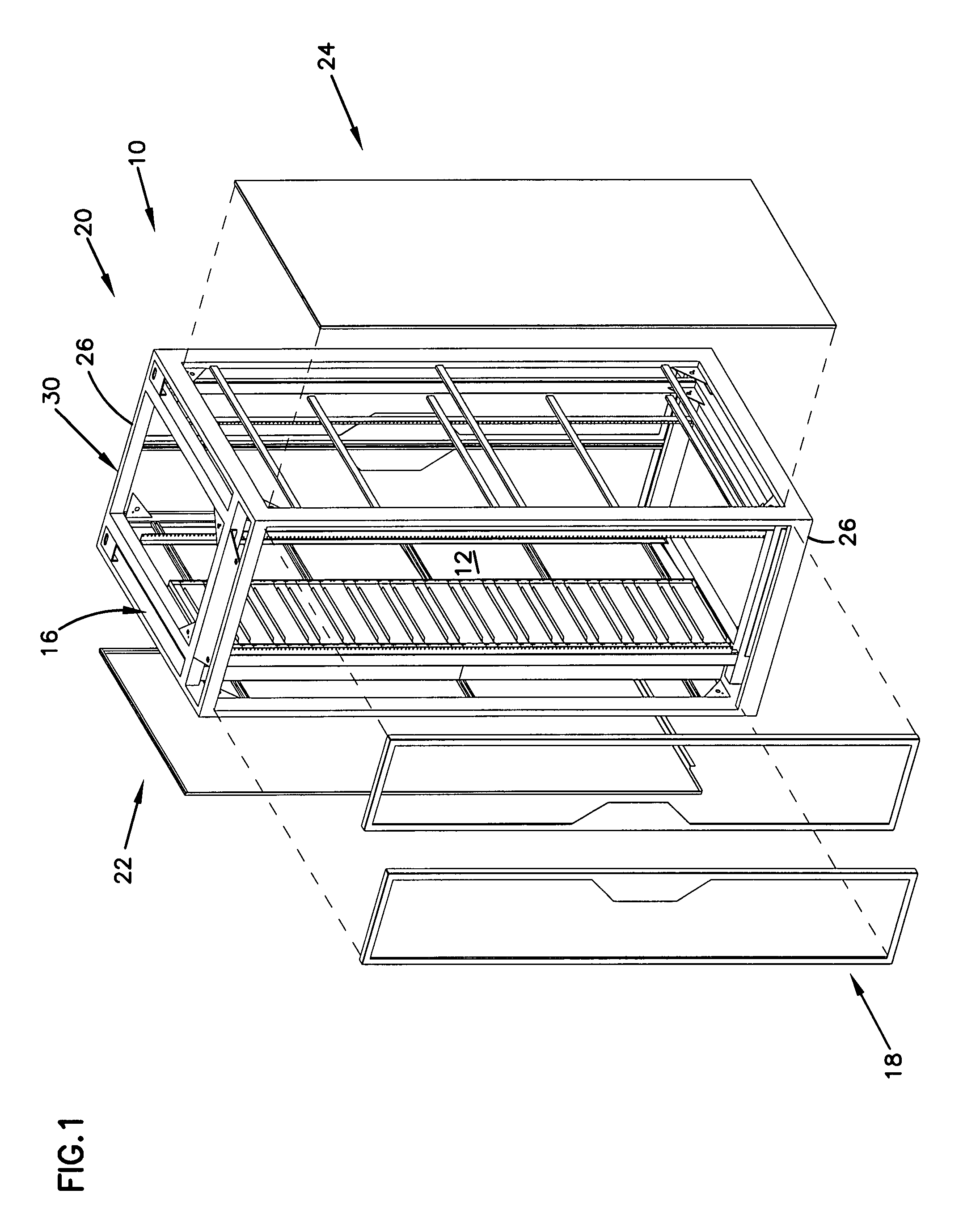 Telecommunication cabinet with airflow ducting