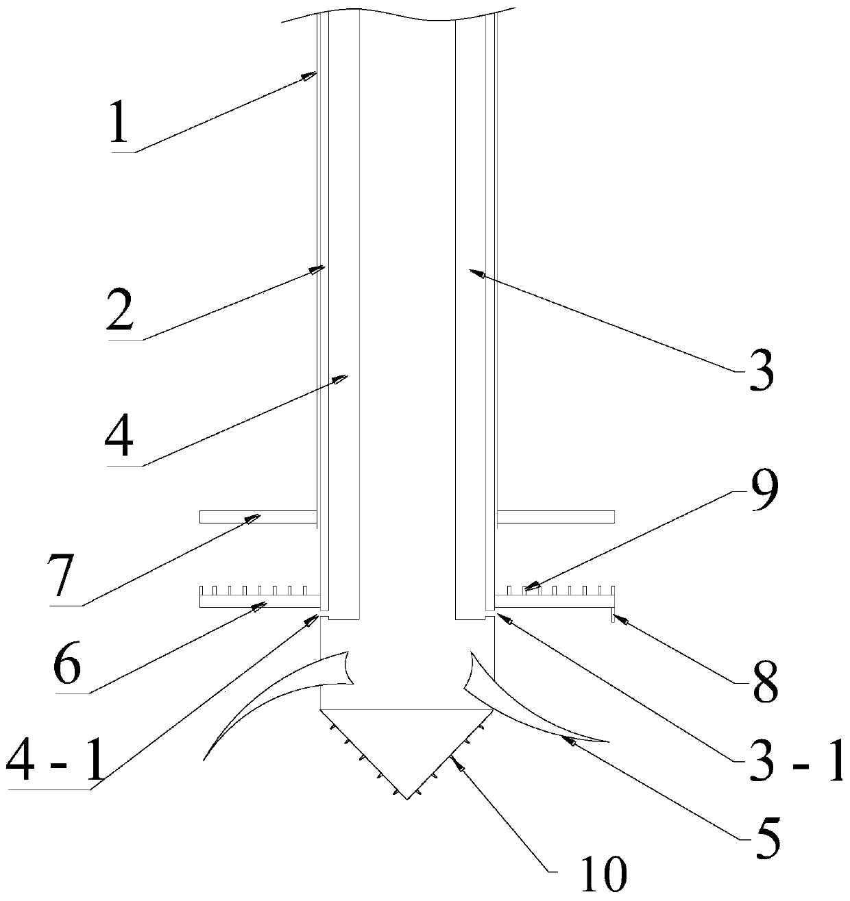 Double-spraying bidirectional cement mixing pile drill and construction method thereof