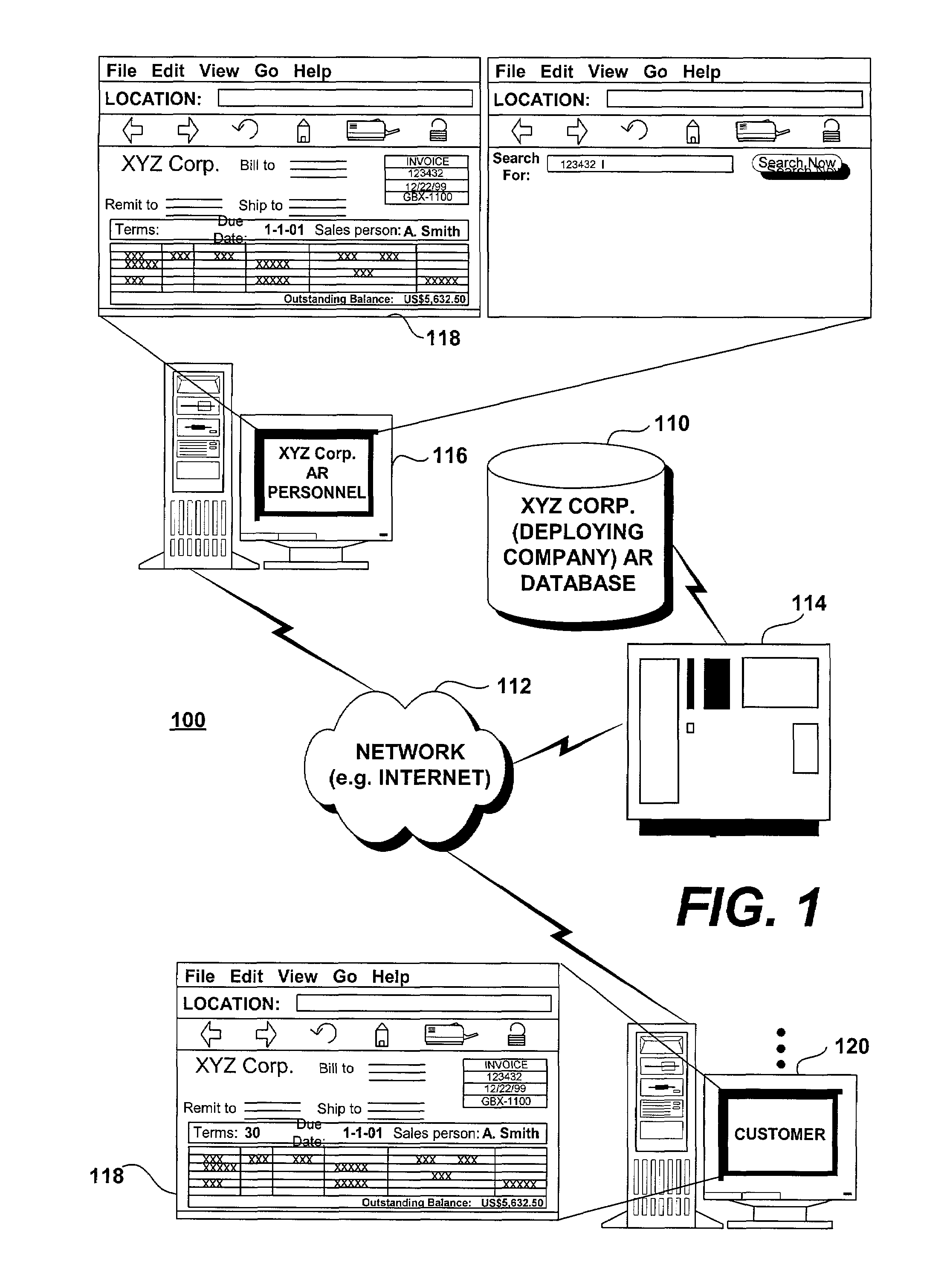 Methods and systems for online self-service receivables management and automated online receivables dispute resolution