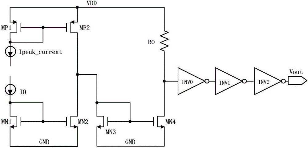 Current comparator with hysteresis function