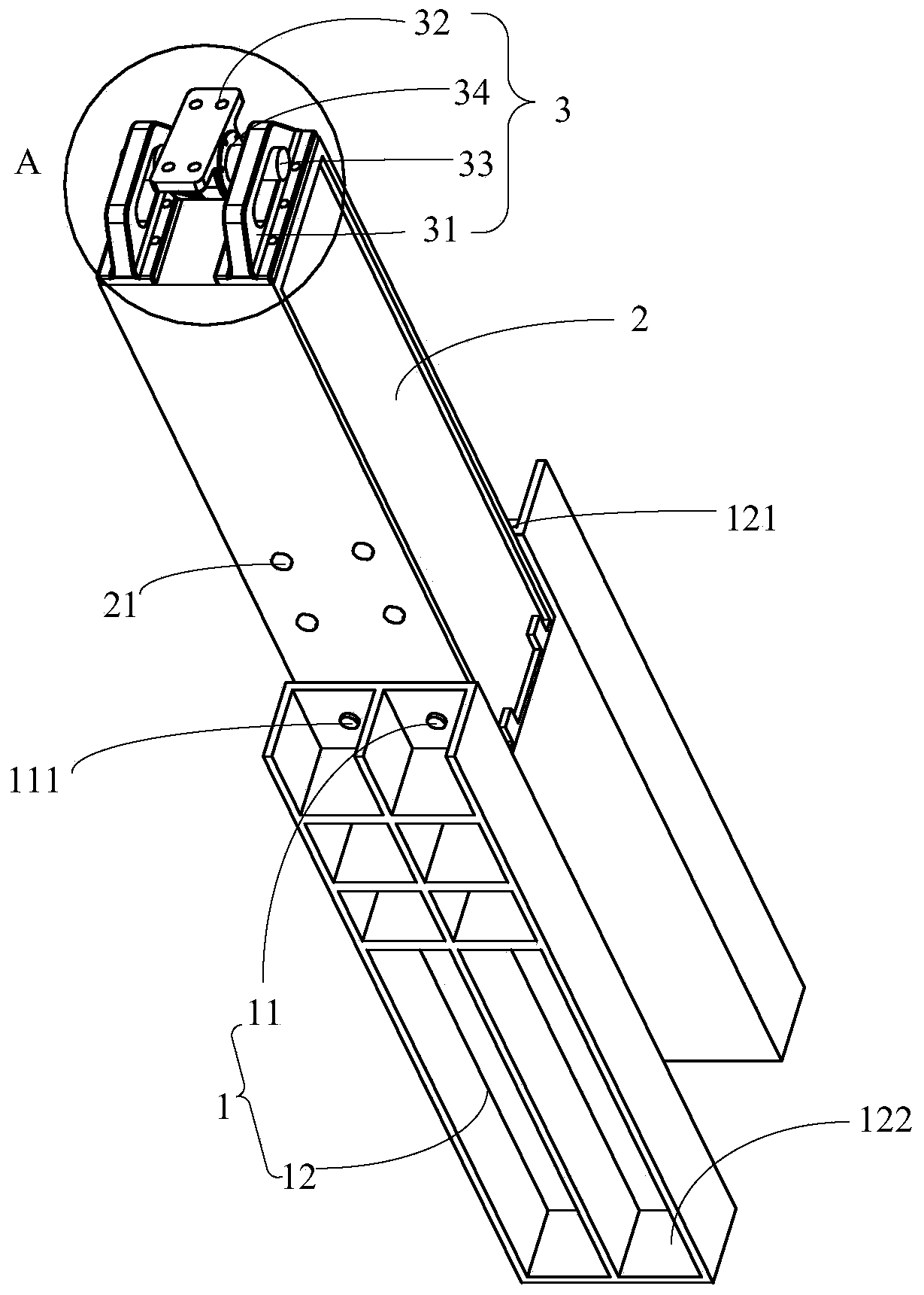 Angle locking device for large platform