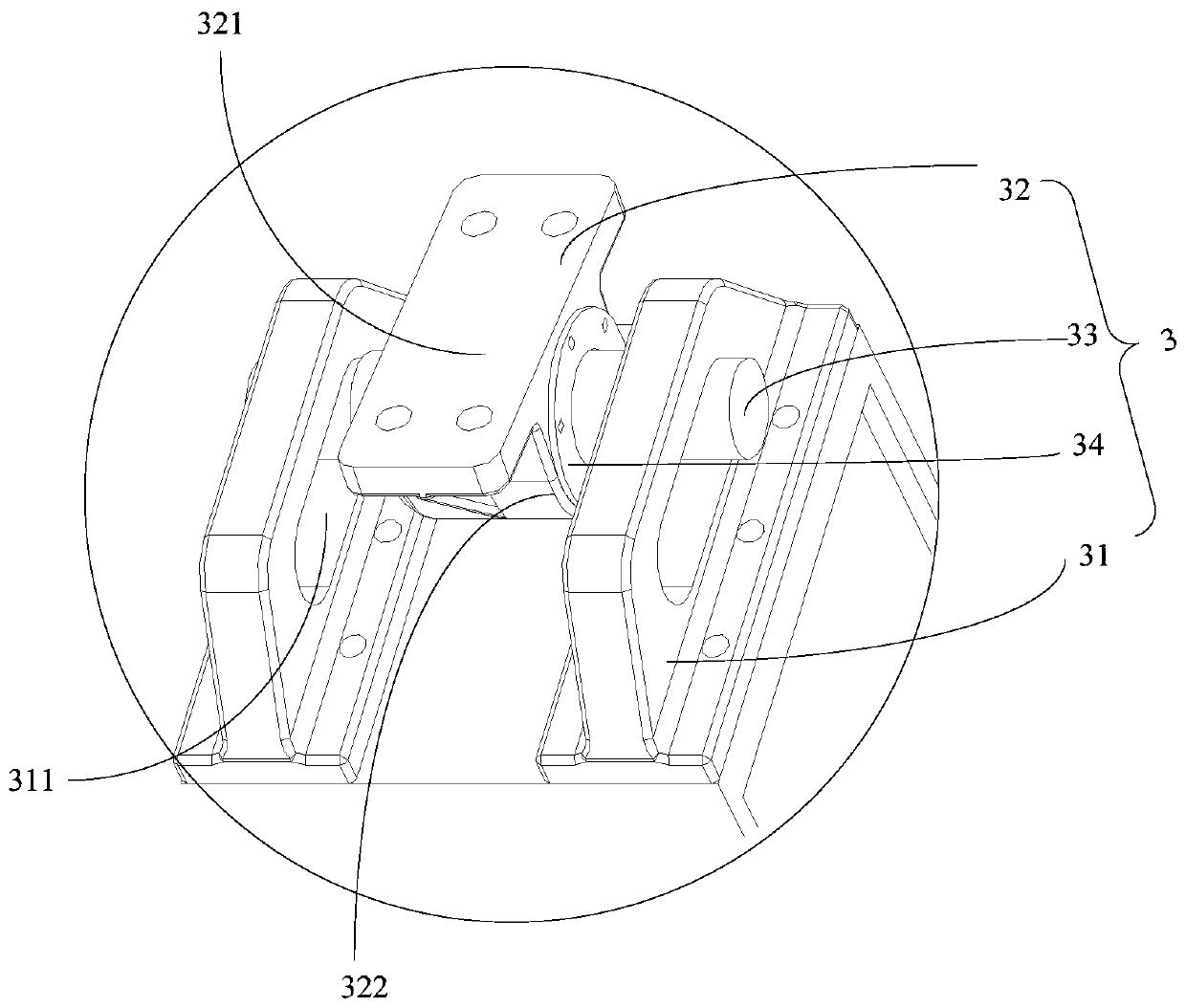 Angle locking device for large platform