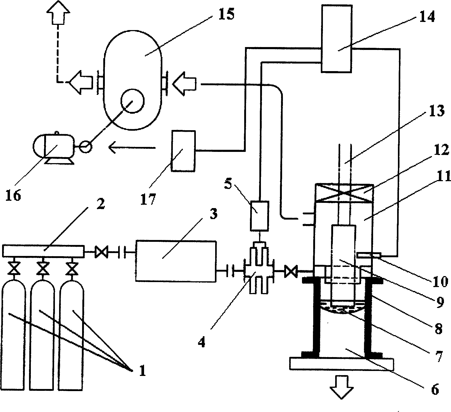 Device for controlling electric slag remelted atmosphere and method thereof