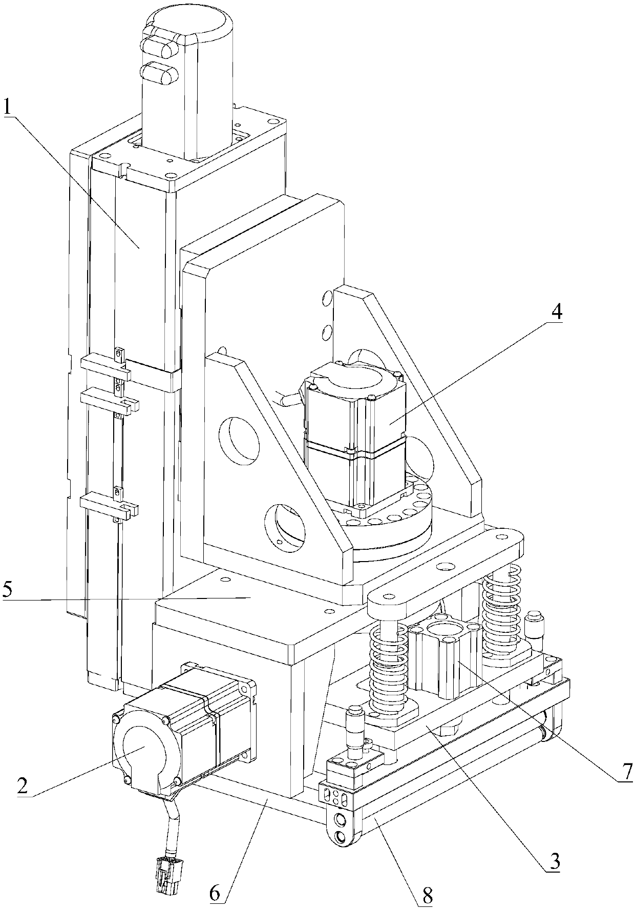 Film covering head of curved-surface film pasting mechanism