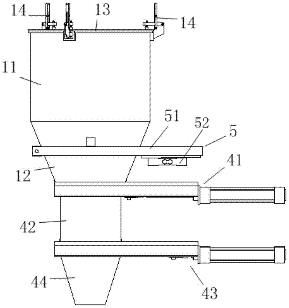 Automatic powder mixing device and method for glass spacer powder