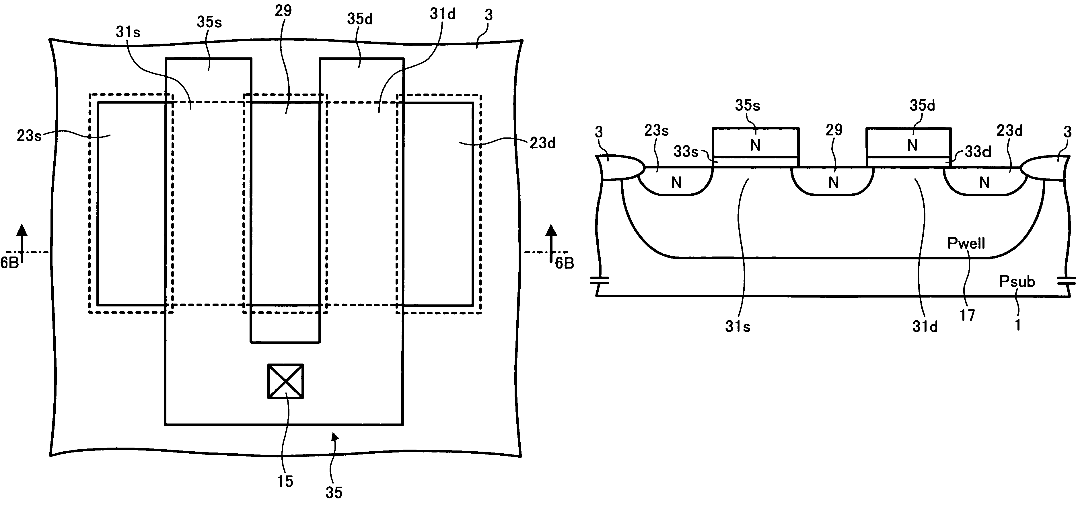 Metal oxide silicon transistor and semiconductor apparatus having high lambda and beta performances