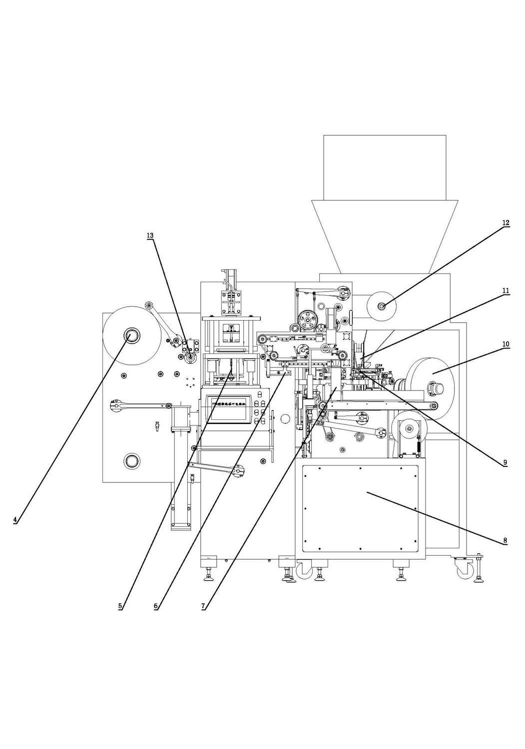 A tower bag forming device