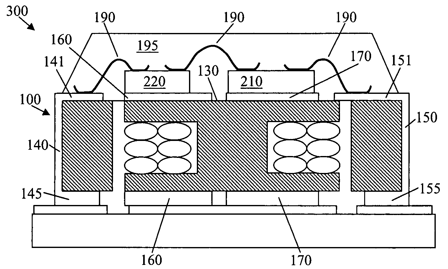 Semiconductor power device having a stacked discrete inductor structure