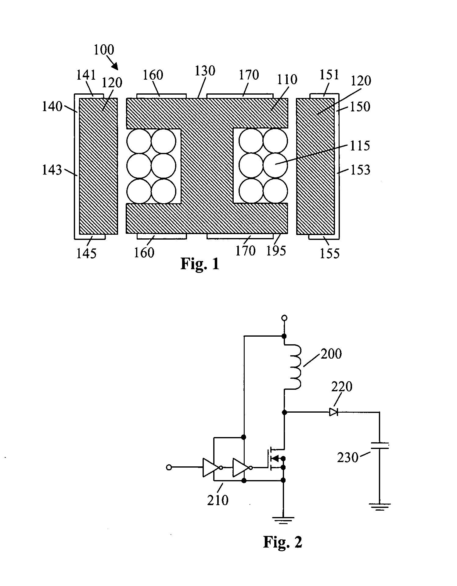 Semiconductor power device having a stacked discrete inductor structure