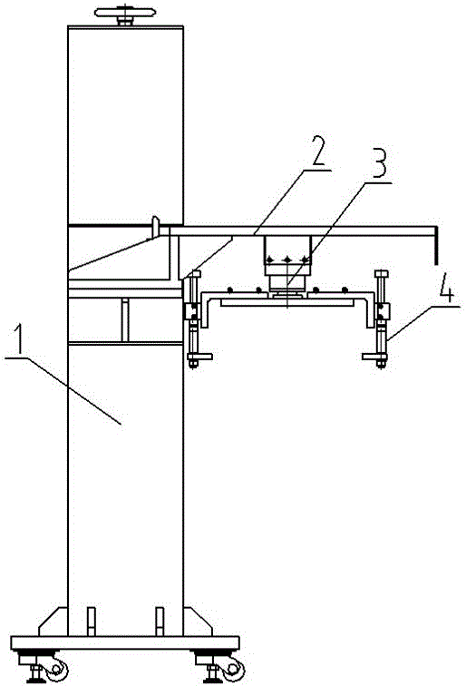 Loading mechanism for testing rigidity of hydrostatic guide rail