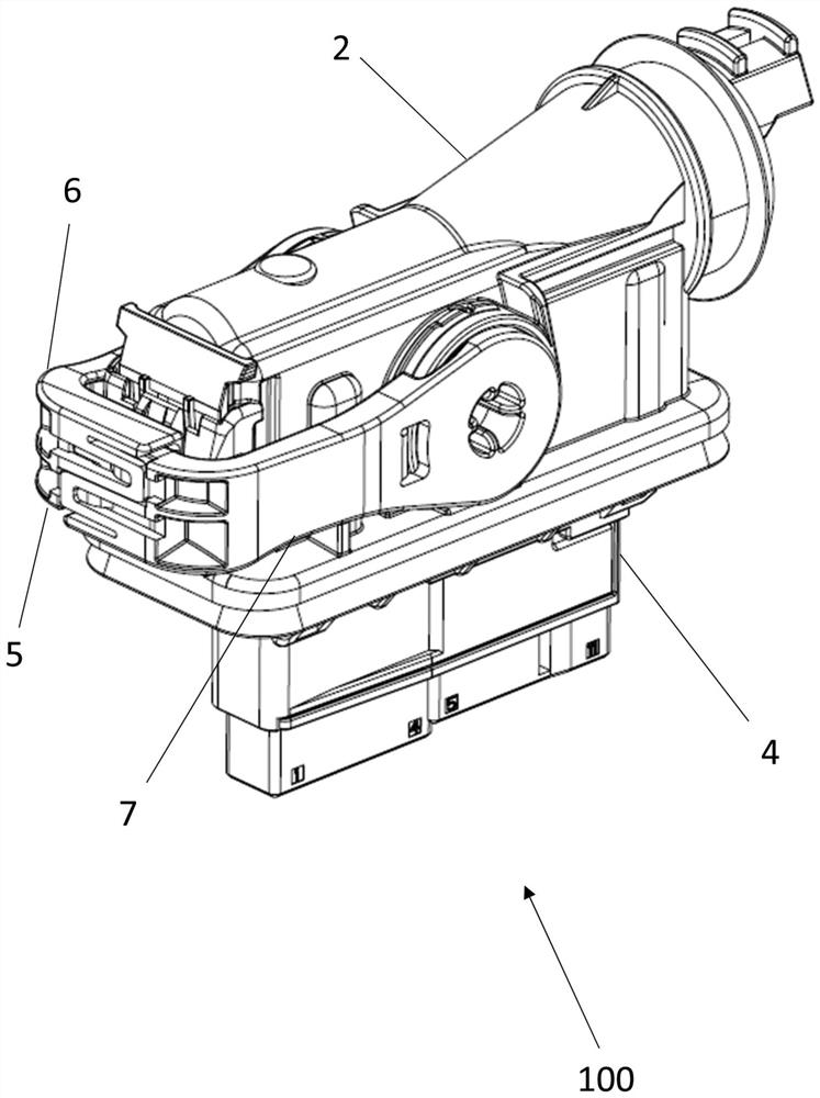 Connector assembly with sealed symmetrical split lever