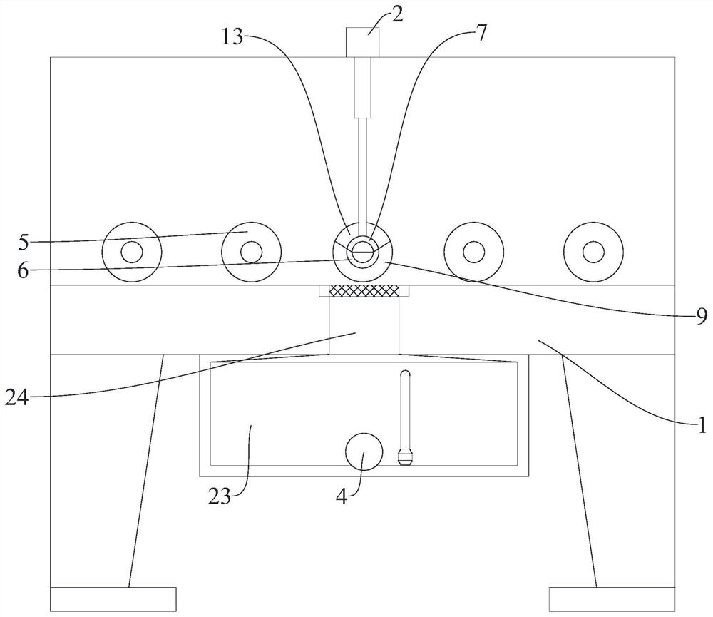 Integrated conveying and quenching mechanism for profile steel production