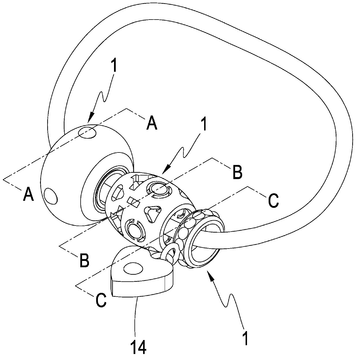 Energy ornament structure with free matching and process thereof