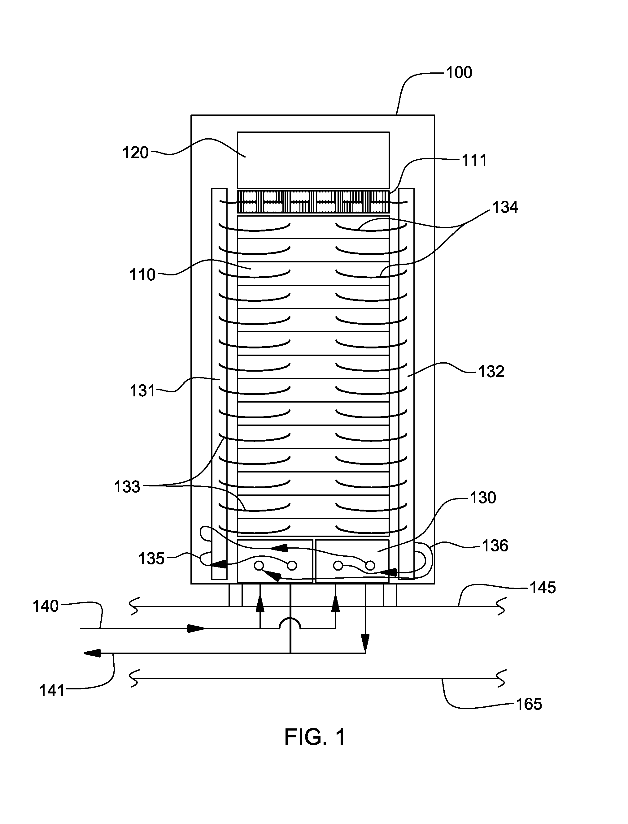 Flow boiling heat sink structure with vapor venting and condensing