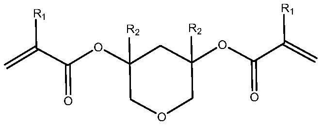 Degradable photoresist resin monomer synthesized from pyran-3, 5-diketone and synthesis method thereof