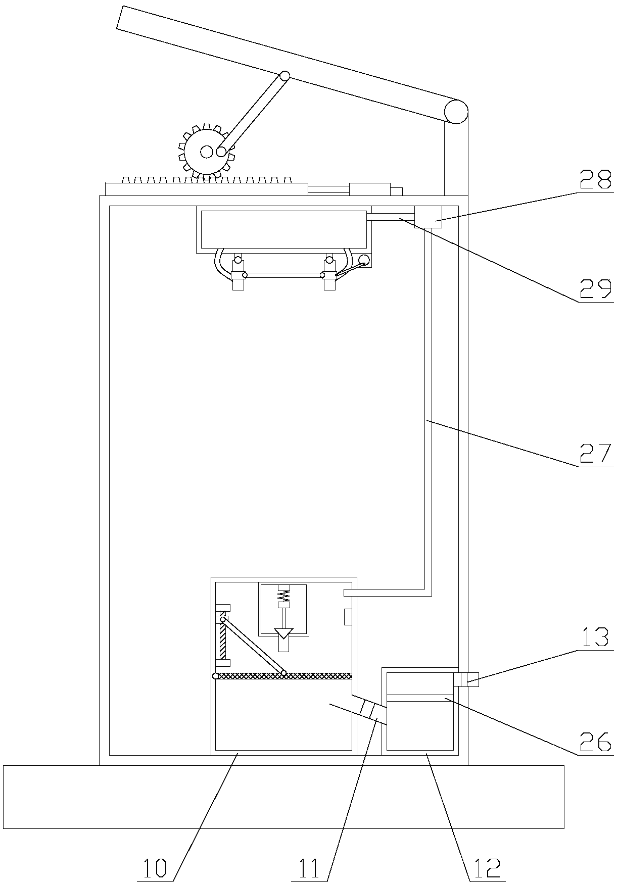 An electric vehicle charging pile with a drying function