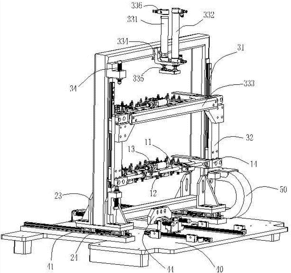 Horizontal feeding suspension type shifting mechanism of in-mold labeling withdrawing device