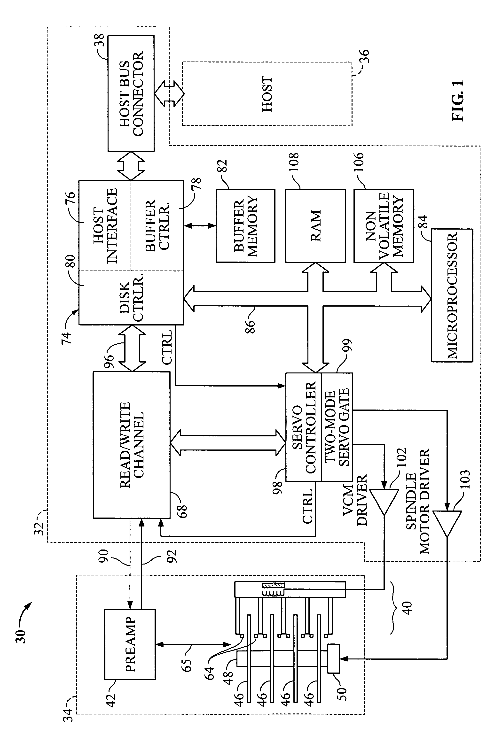 Disk drive servo controller utilizing an extended servo header