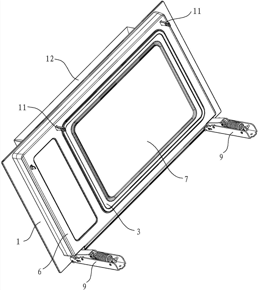 Door of steamer and microwave oven all-in-one machine