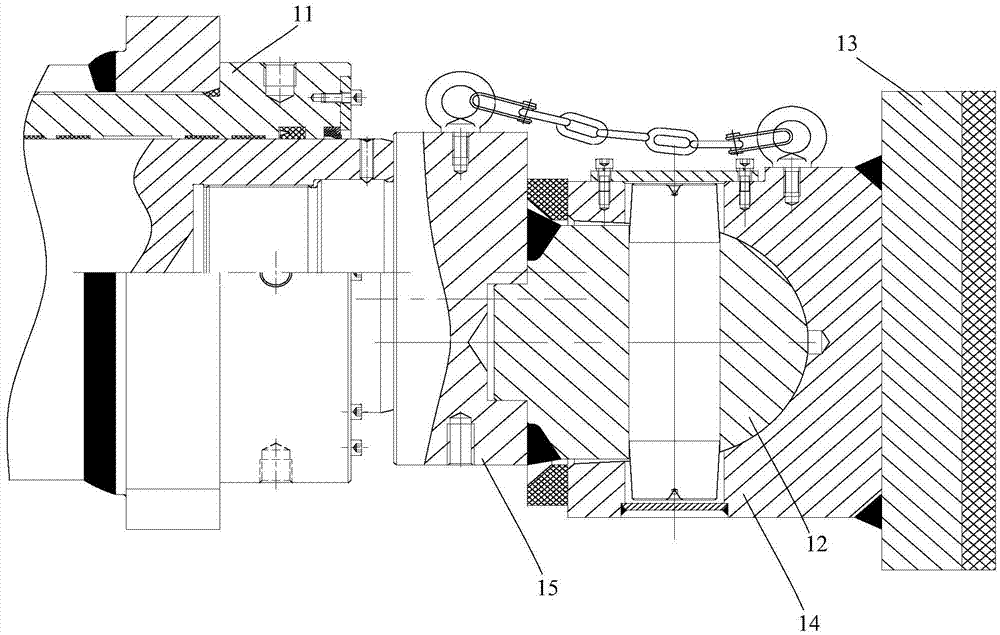 Spreading shoe structure of quasi-rectangular shield pushing oil cylinder