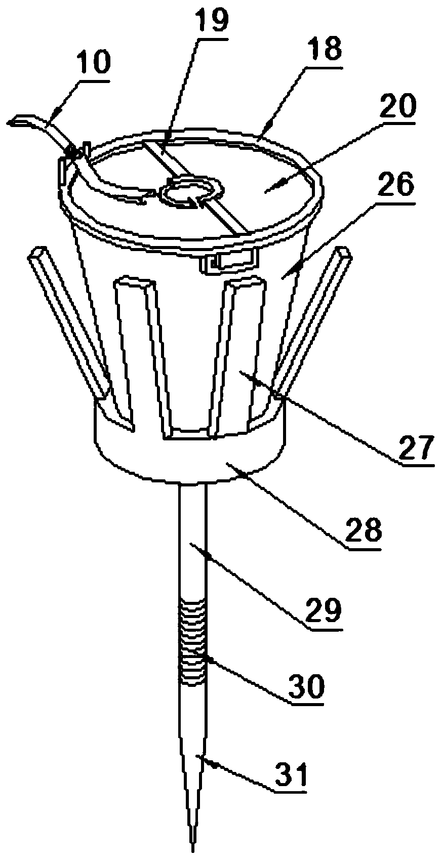 Nursery stock single-branch layerage-propagation cultivation pot