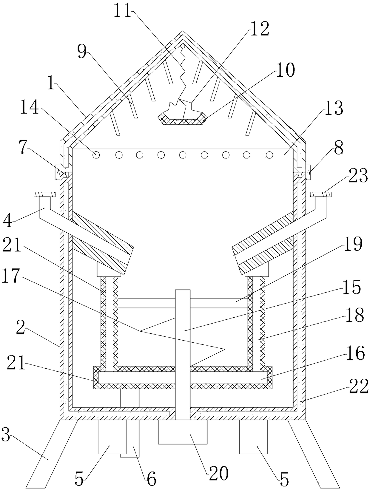 Bottled edible fungus medium fermentation device with high aeration efficiency