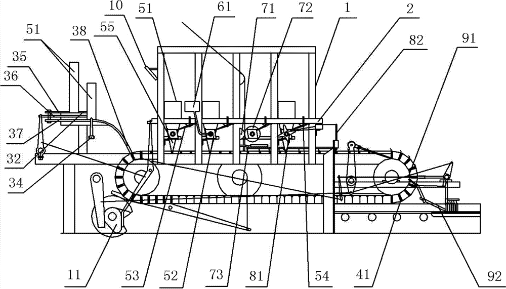 Chain plate slot box stepping firecracker production machine