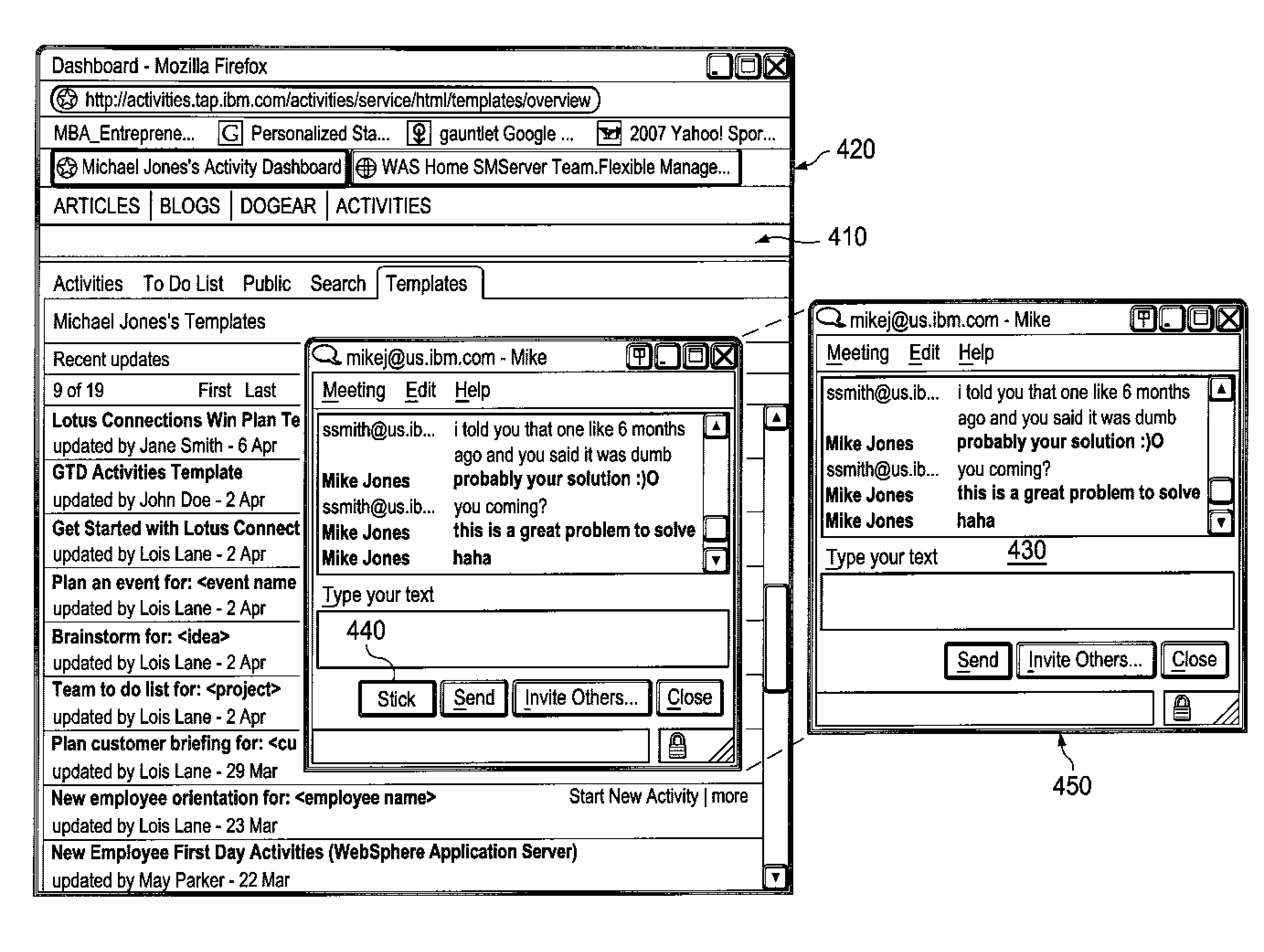 System and method for providing sticky applications