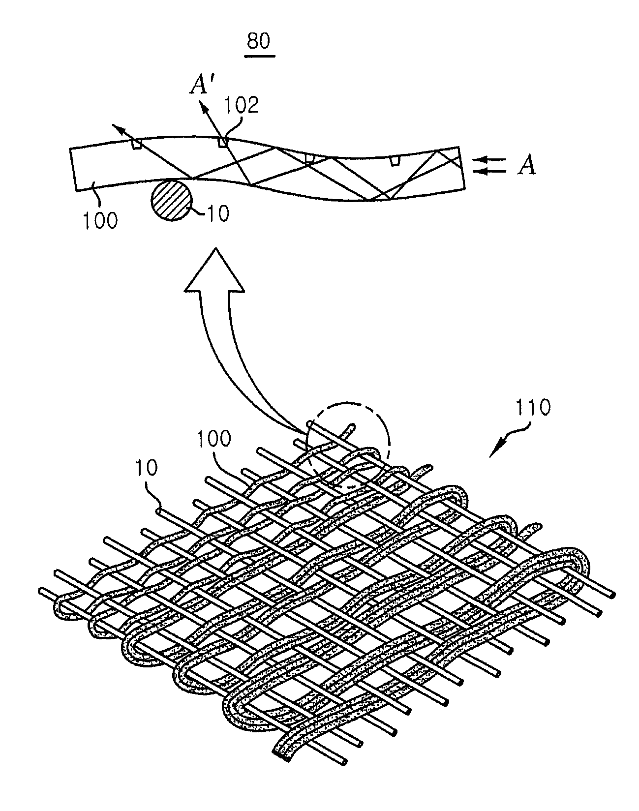 Textile-structure optical communication interface device and system