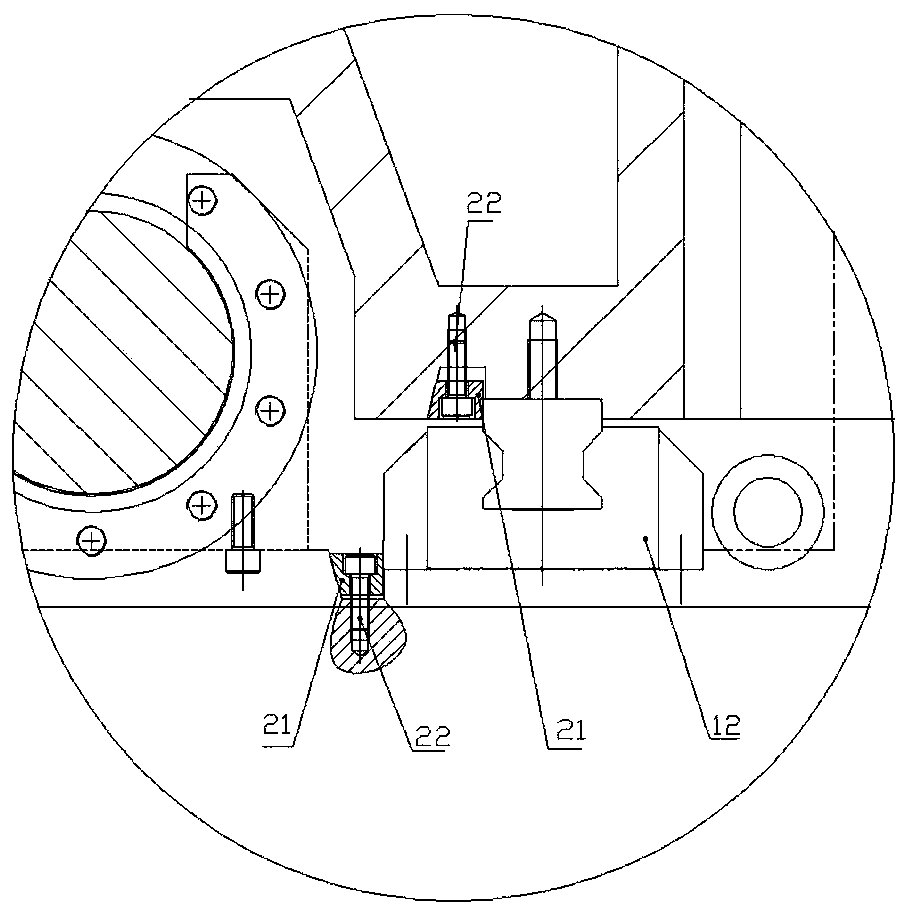 Four-screw drive system for vertical axis of CNC milling and boring machine