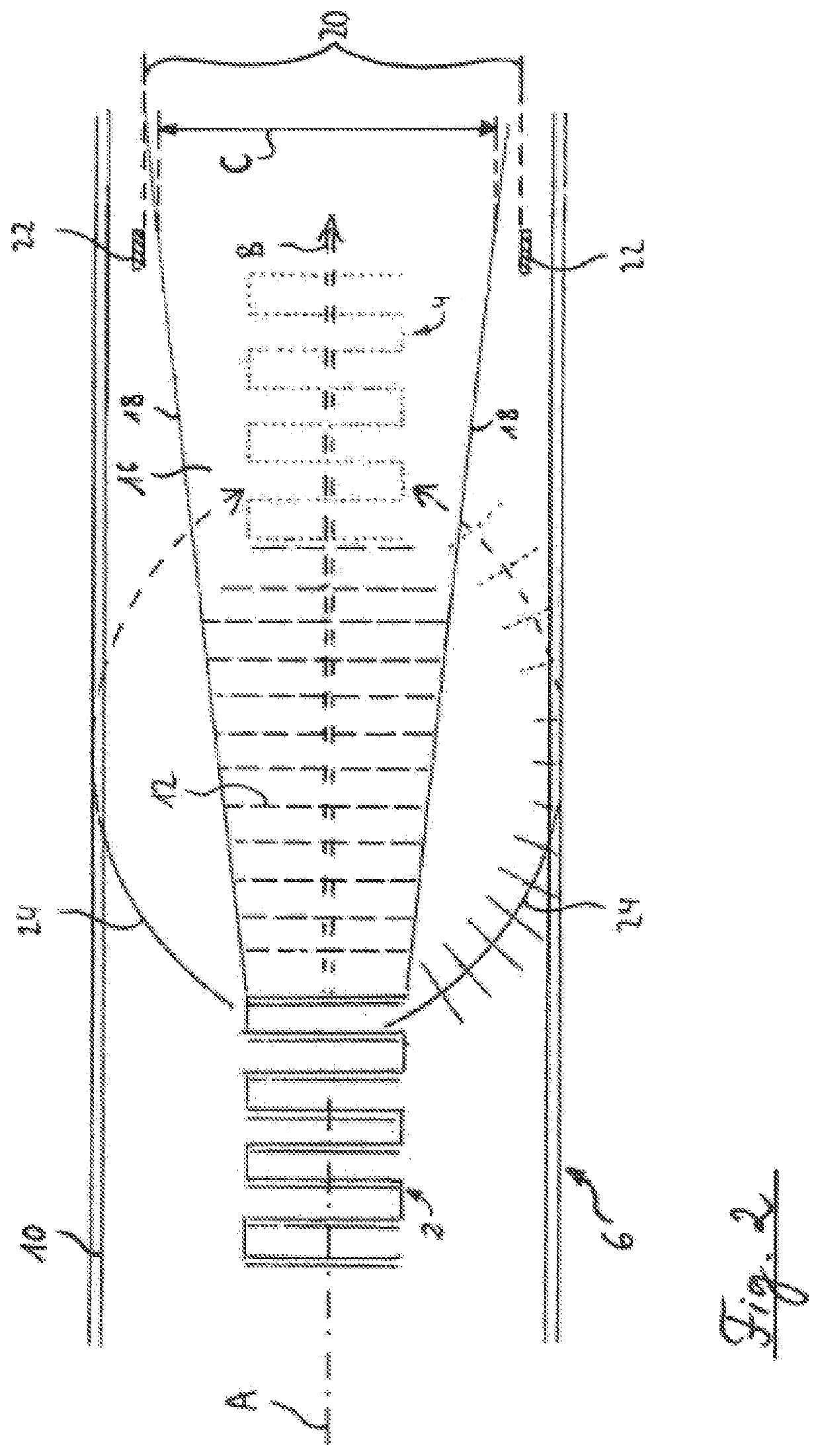 Method for non-invasive determination of the flow or the flow rate in an electrically conductive object through which a gaseous medium flows, and acoustic flow meter for carrying out the method