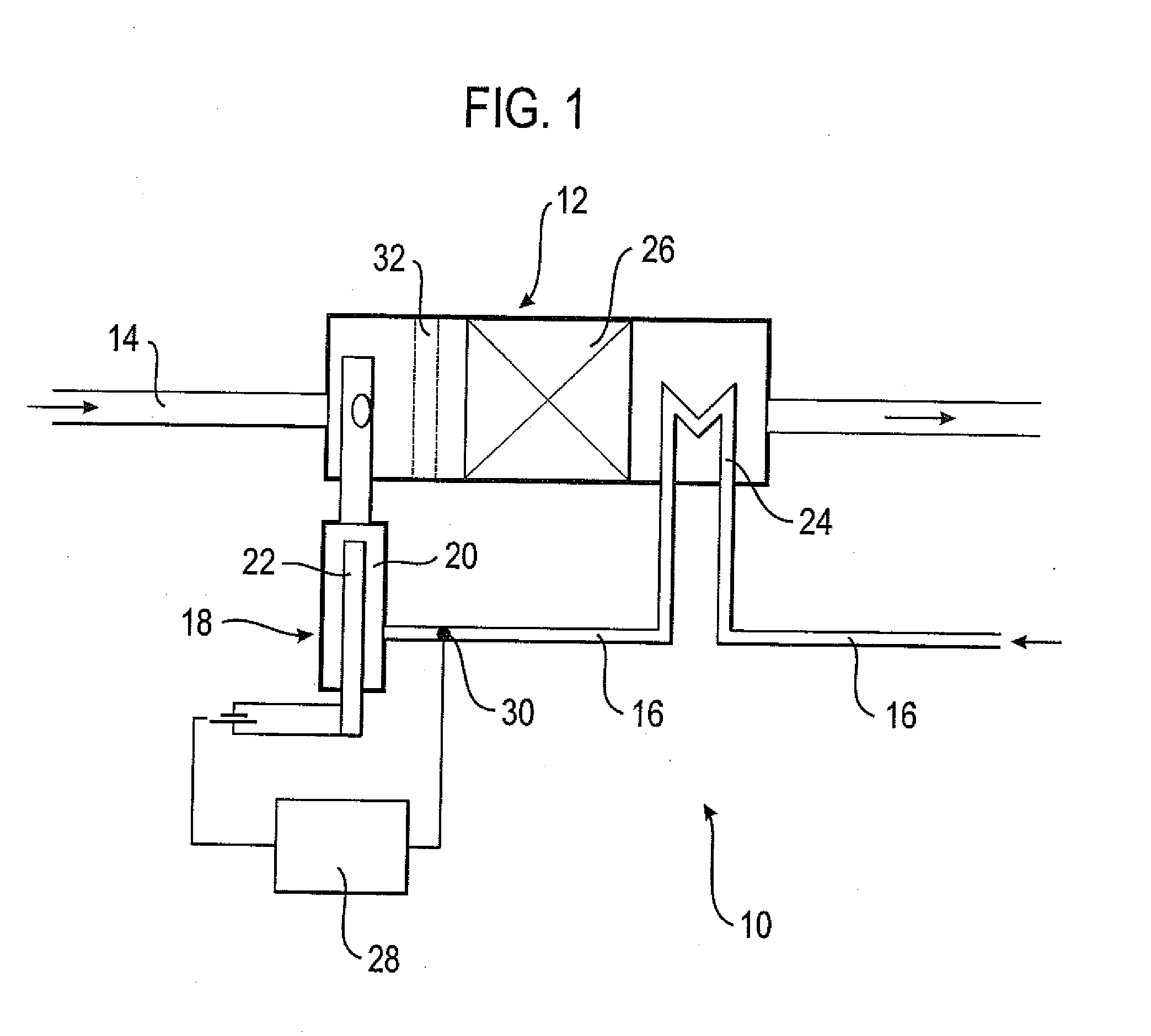 Assembly for producing a hydrogenous gas