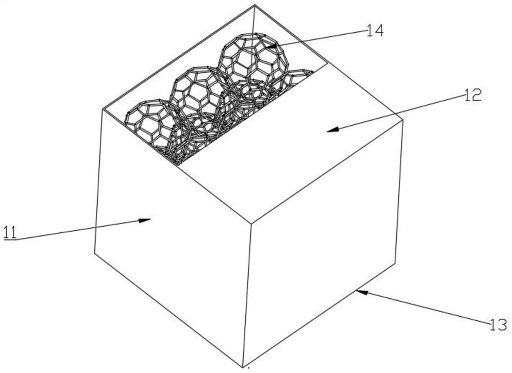 Multidirectional bearing honeycomb buffering combined energy absorption structure imitating footballene structure